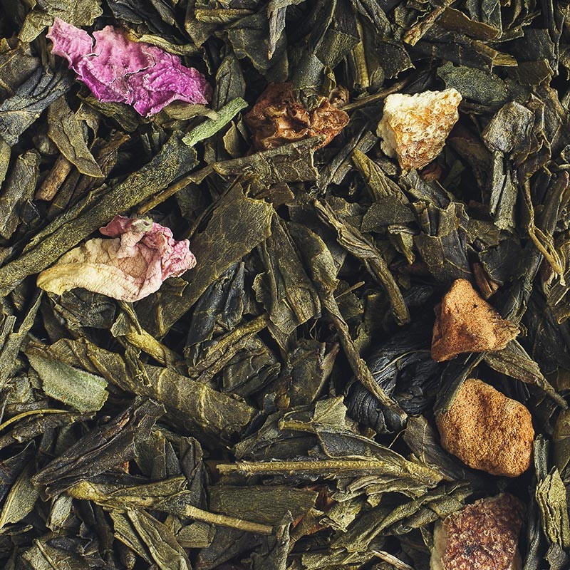 Christmas orange cinnamon organic green tea.
