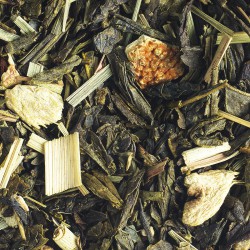 Thé vert bio vrac citron gingembre