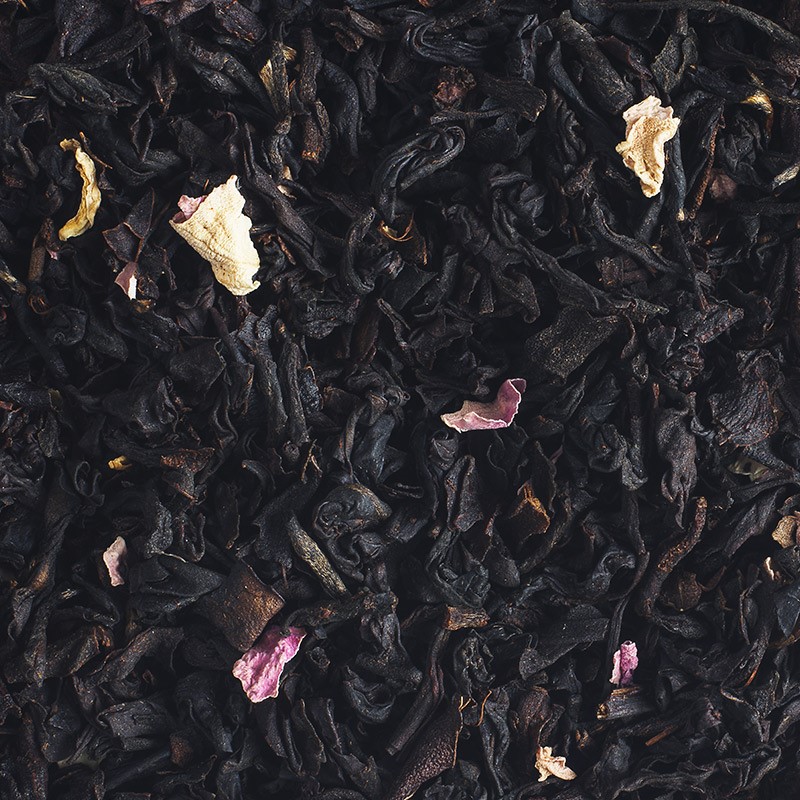 Loose black tea with rose