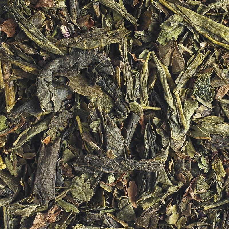Thé vert de Chine bio à la menthe verte.
