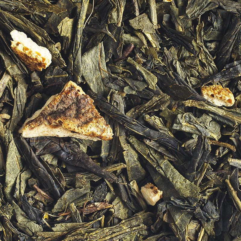 Organic loose green tea exotic fruits