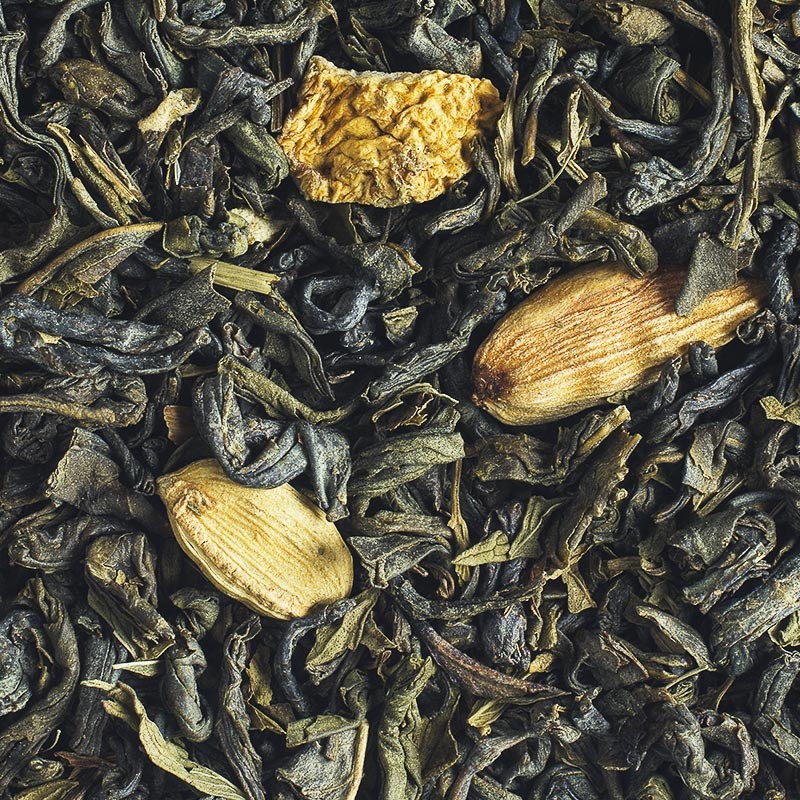 Organic green tea loose citrus spices