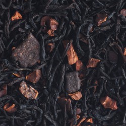 Thé noir au chocolat et fèves de cacao.