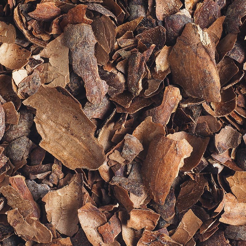 Organic cocoa beans' peels
