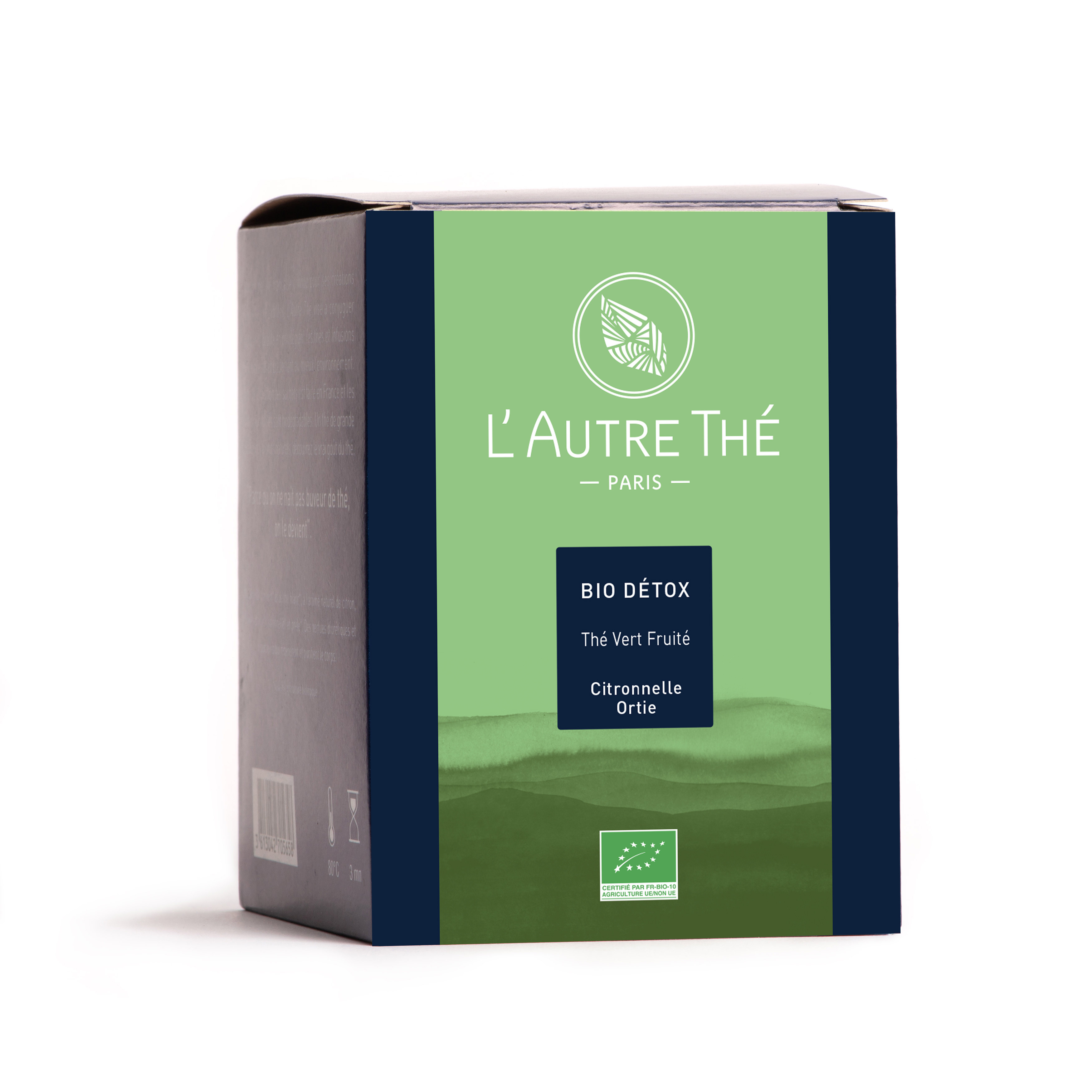 Draining, slimming, detoxifying organic green tea.