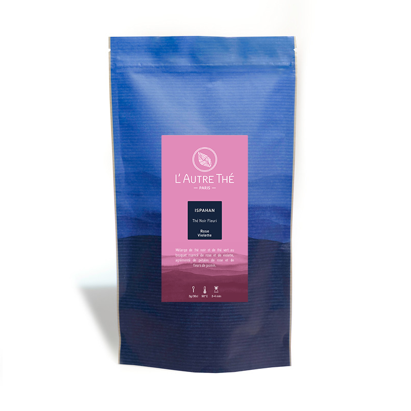 Organic black tea with rose and violet