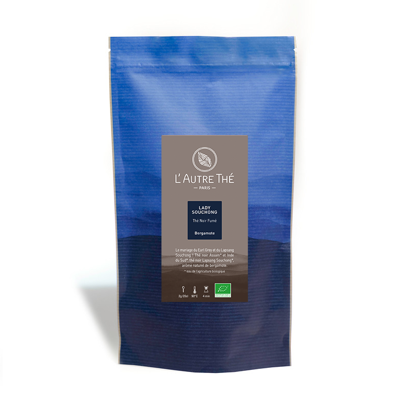 Smoked Earl Grey tea, Lapsang Souchong with organic bergamot.