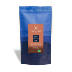 Organic black tea with caramel, cocoa, and hazelnut.