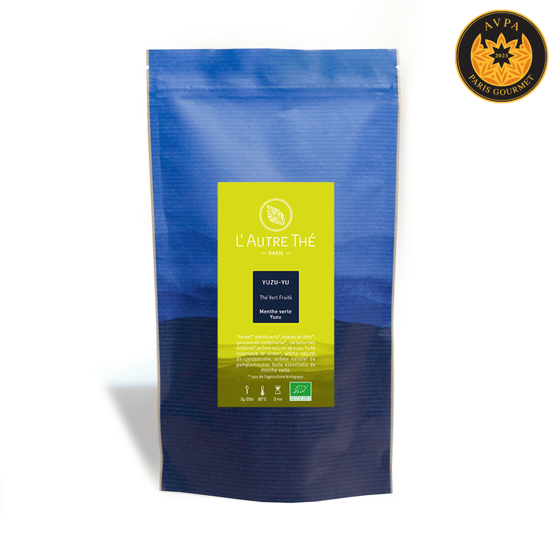 Organic green tea yuzu mint cardamom