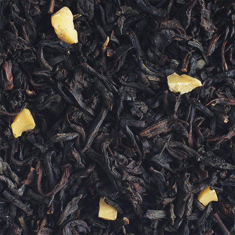 Gourmet black tea with almond.