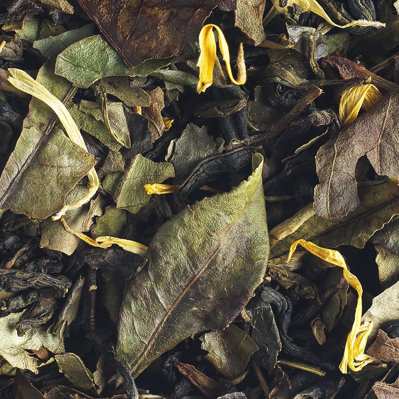 White and green tea with apricot and peach.