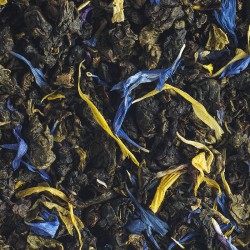 Oolong tea scented with bergamot and cornflower petals.