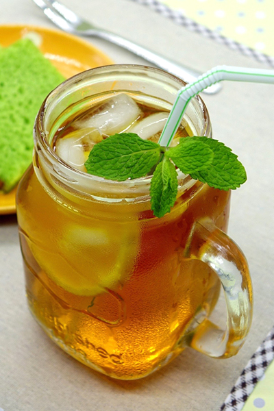 Carafe filtrante en verre pour thé glacé rose - Thé Bon Thé Bio