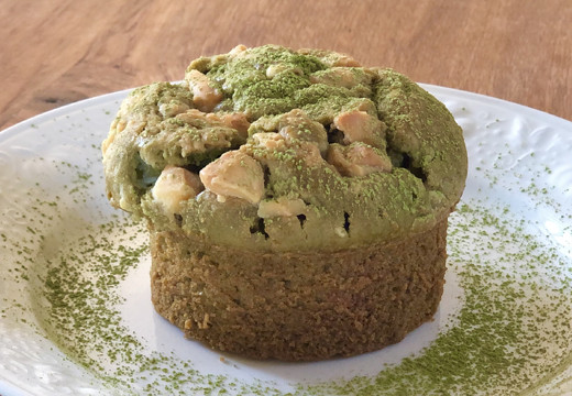 Muffins au matcha et chocolat blanc